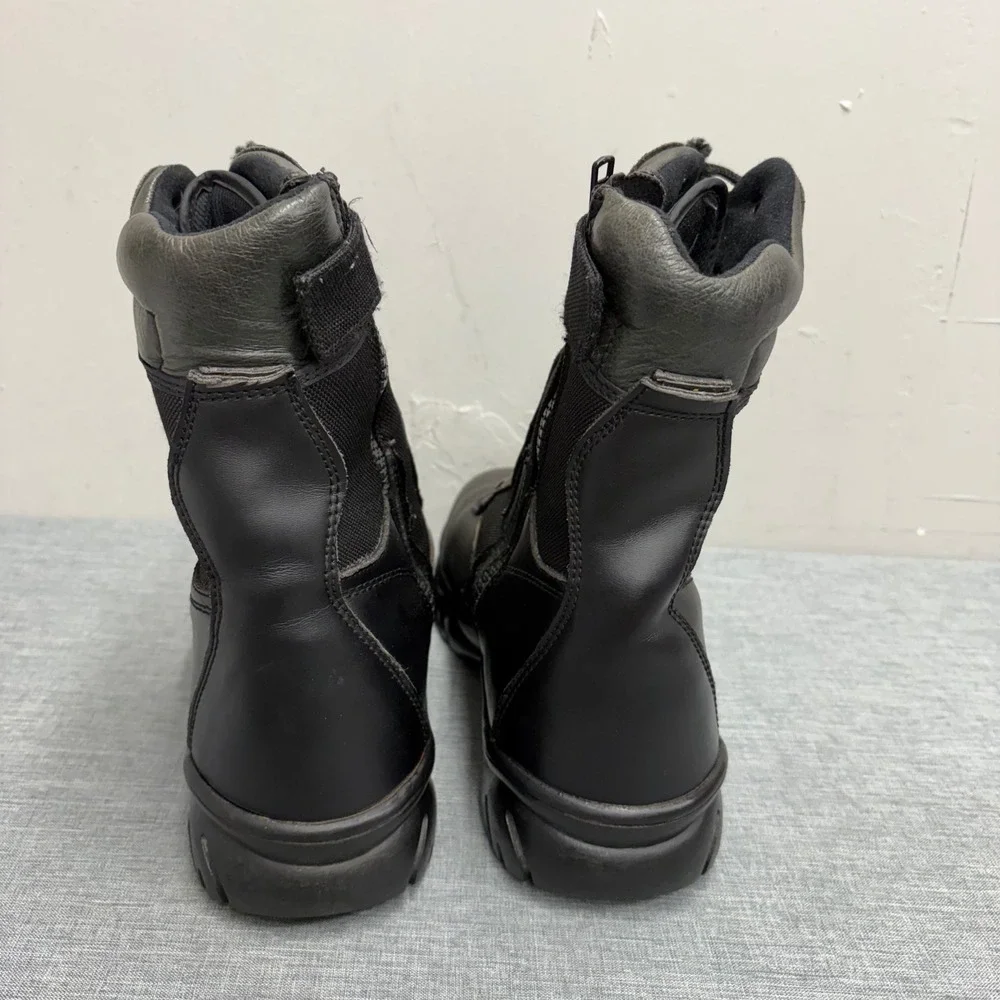 Rothco Tactical Boots Mens 11 Black Side Zip Leather Nylon Combat Workwear V85